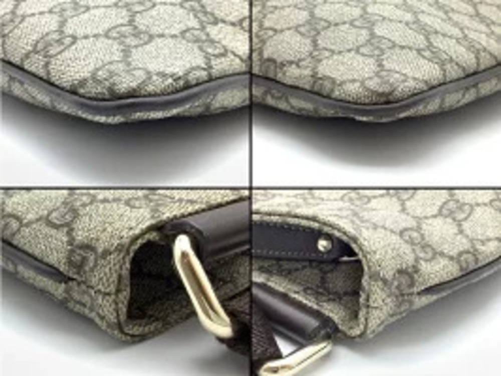 Gucci Imprime Beige Crossbody GG Brown Slim Canvas Clutch Bag Shoulder - Picture 5 of 11